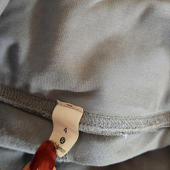 Lululemon Inner Glow Tight 28" Washed Chambray Blue Leggings Cotton Size 4 Yoga - Picture 11 of 13